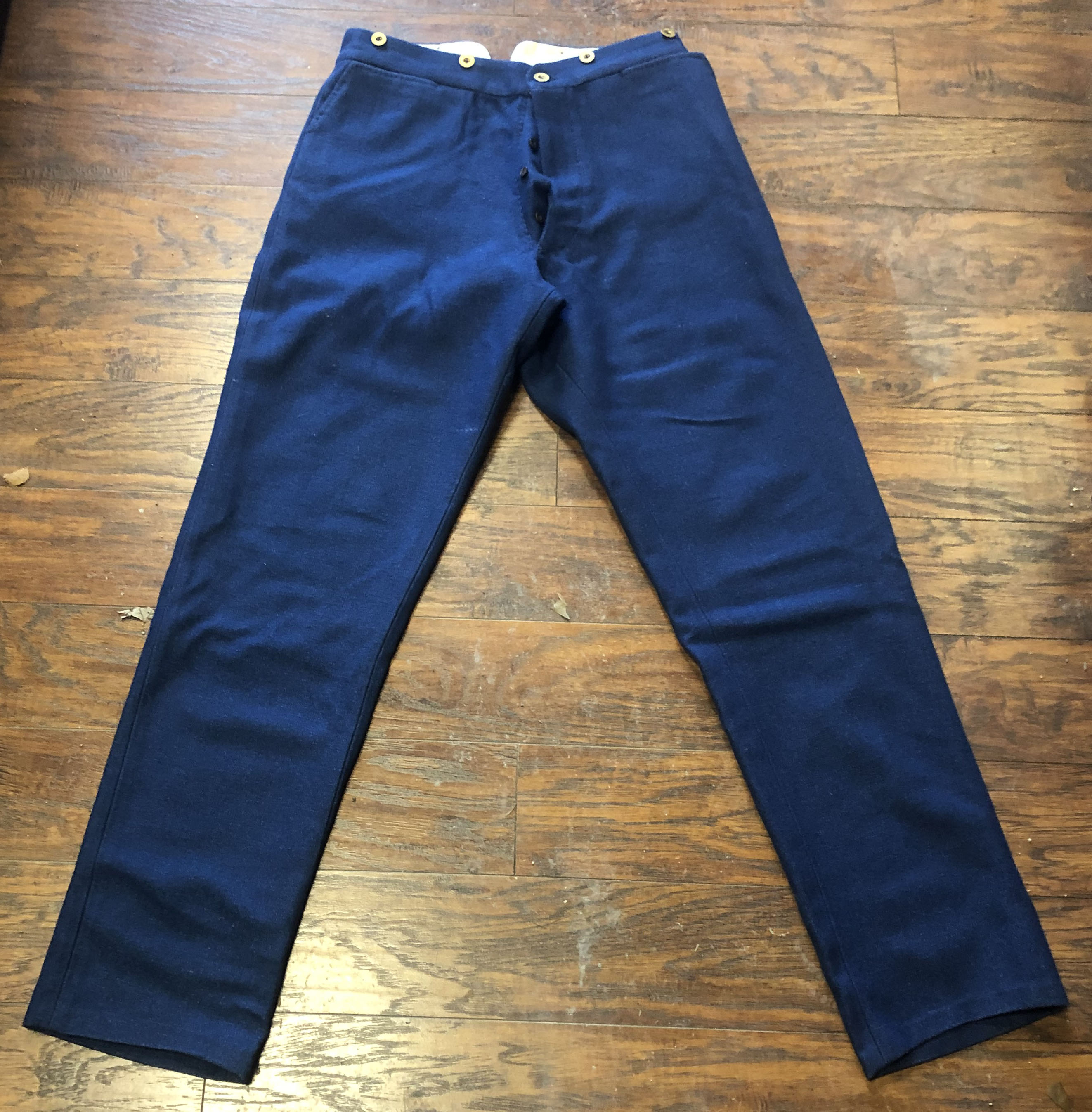 Non Stock British Import trousers in Royal Blue Satinette